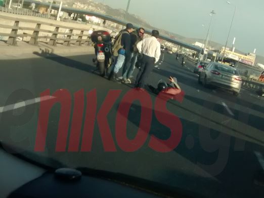 Τροχαίο με μοτοσικλετιστή στον Κηφισό – ΦΩΤΟ