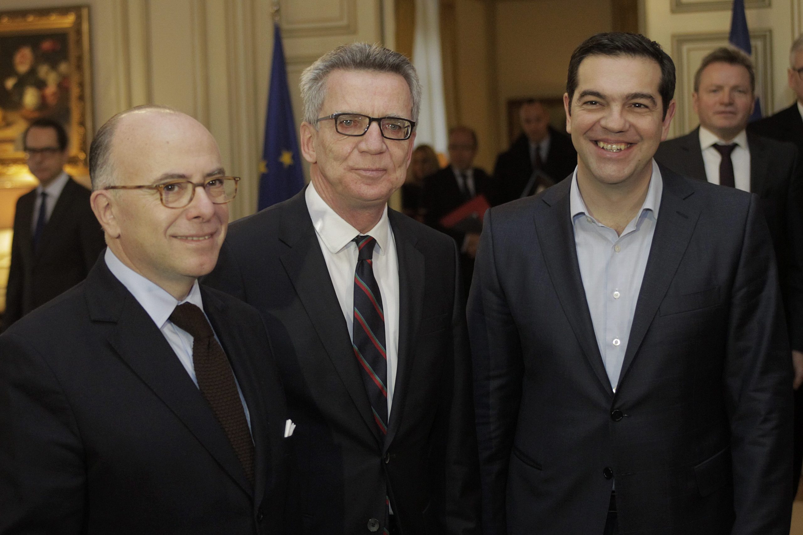 Συνάντηση του Τσίπρα με τους υπουργούς Εσωτερικών Γερμανίας-Γαλλίας – ΦΩΤΟ