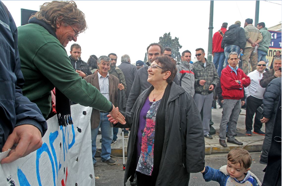 Στην πορεία του ΠΑΜΕ η Παπαρήγα – ΦΩΤΟ