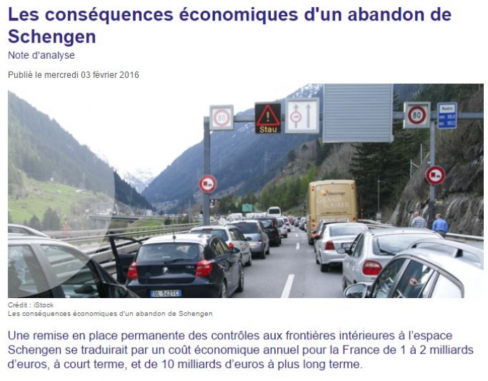 Η κατάργηση της Σένγκεν θα κόστιζε στην Ε.Ε 110 δισ. ευρώ