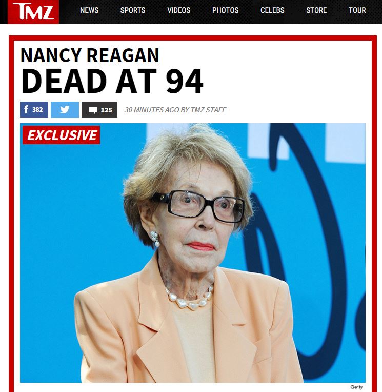 Απεβίωσε η Νάνσι Ρίγκαν