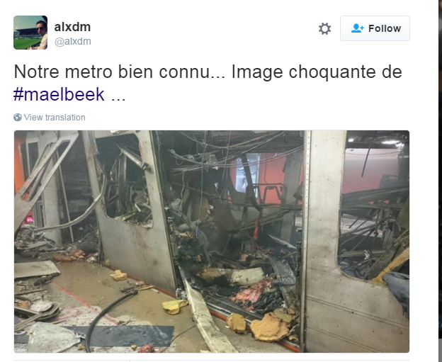 ΦΩΤΟ από την έκρηξη στο μετρό του Μάαλμπεκ