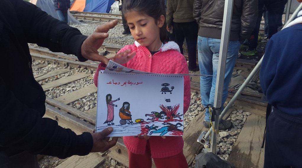 Οι ζωγραφιές ενός κοριτσιού στη Ειδομένη που ραγίζουν καρδιές -ΦΩΤΟ