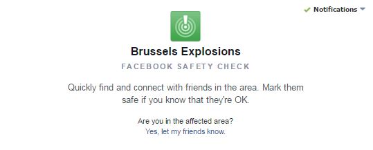Το “Safety Check” για τις Βρυξέλλες ενεργοποίησε το Facebook