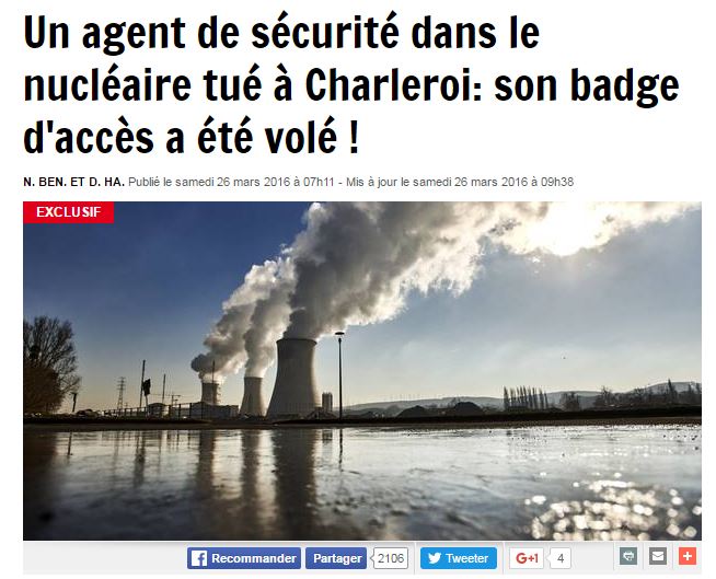Συναγερμός στο Βέλγιο – Δολοφονήθηκε φύλακας πυρηνικής εγκατάστασης