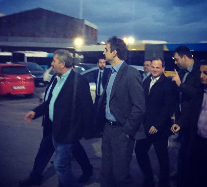 Στο αμαξοστάσιο του Ο.ΣΥ ο Κυριάκος Μητσοτάκης