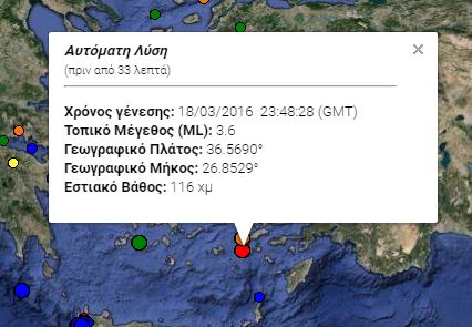 Νίσυρος: Ασθενής σεισμική δόνηση στα δυτικά του νησιού