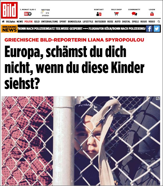 Bild: Ευρώπη δεν ντρέπεσαι όταν βλέπεις αυτά τα παιδιά;