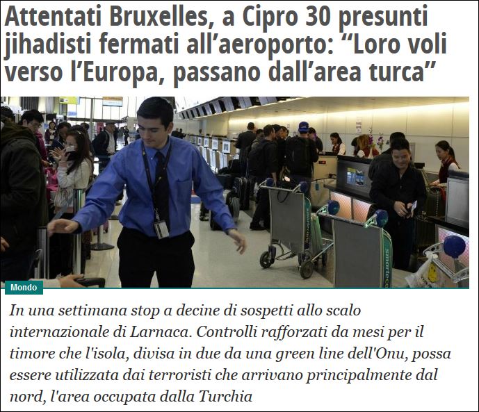 Δημοσίευμα-βόμβα ιταλικής εφημερίδας: Συνελήφθησαν 30 τζιχαντιστές στην Κύπρο