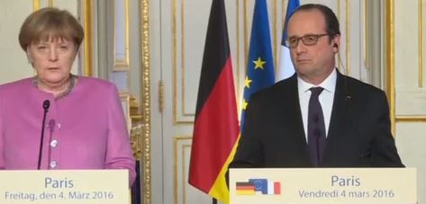 Να βοηθηθεί η Ελλάδα στο προσφυγικό συμφώνησαν Μέρκελ και Ολάντ – ΒΙΝΤΕΟ