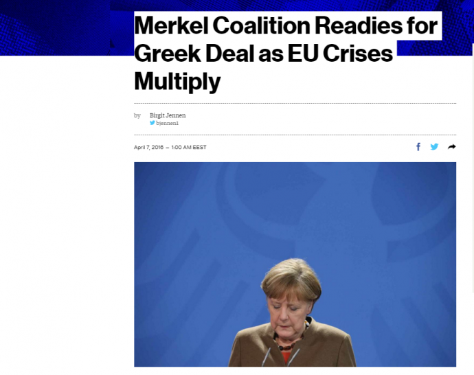 Bloomberg: Ο συνασπισμός της Μέρκελ έτοιμος για συμφωνία με την Ελλάδα