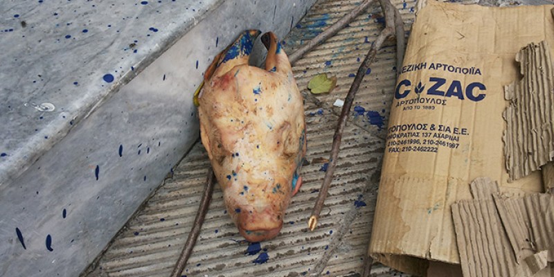 Πέταξαν γουρονοκεφαλή στο Μουσείο Προσφυγικού Ελληνισμού