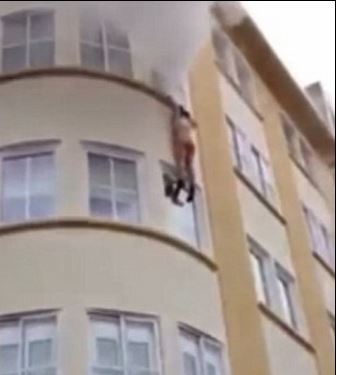 Σοκ – Γυναίκα πηδά από τον τρίτο όροφο για να γλιτώσει από τις φλόγες – ΒΙΝΤΕΟ