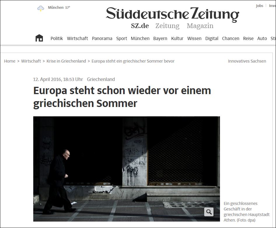 Sueddeutsche: Άλλο ένα ελληνικό καλοκαίρι περιμένει την Ευρώπη