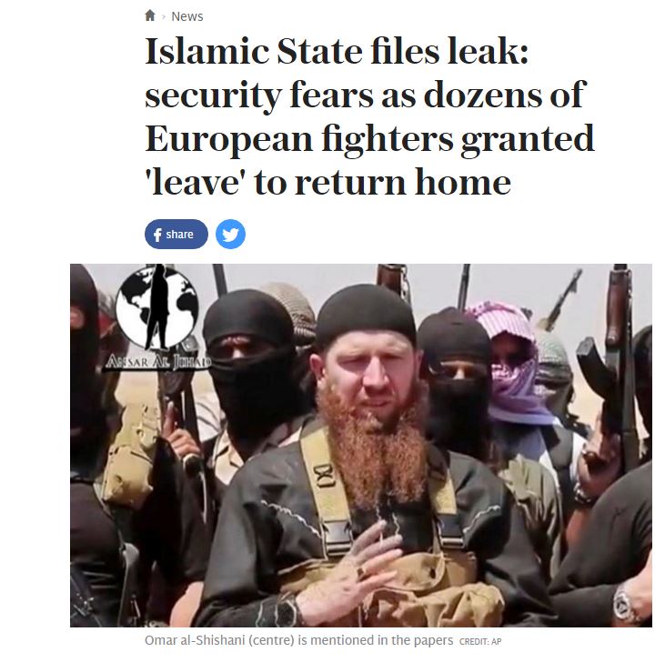 Το ISIS έδωσε “άδεια” σε Ευρωπαίους τζιχαντιστές για να επιστρέψουν στις πατρίδες τους