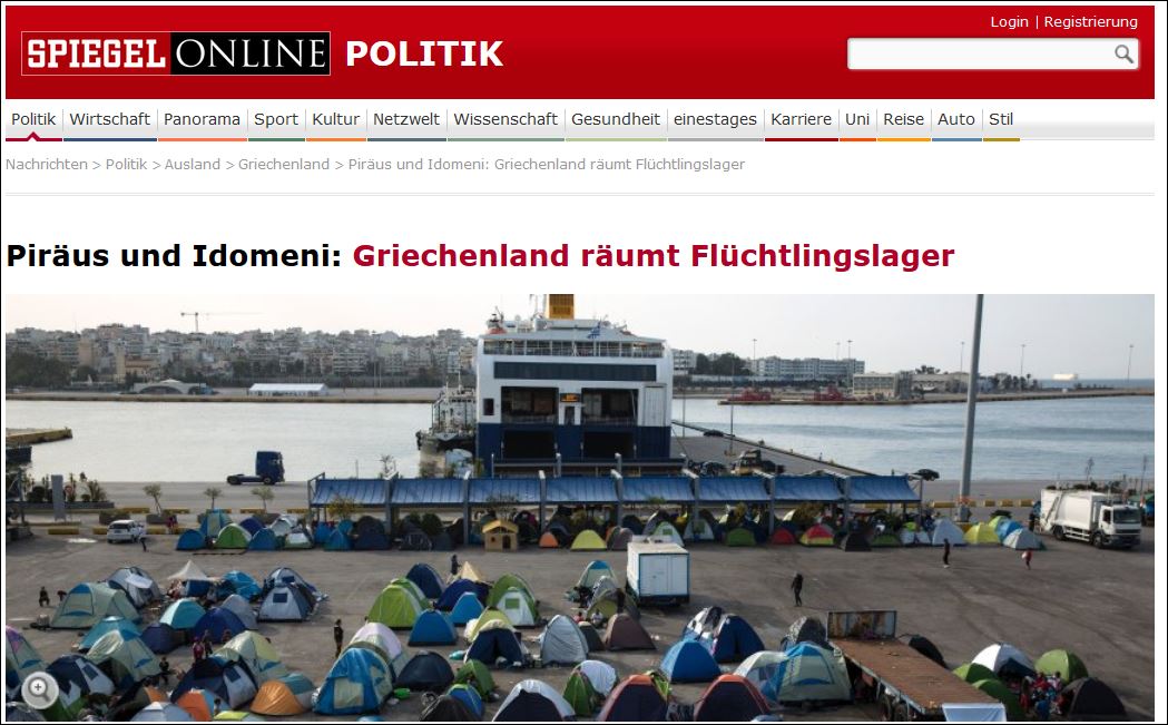 Spiegel: Οι ελληνικές αρχές επιδεικνύουν σκληρότητα στους καταυλισμούς
