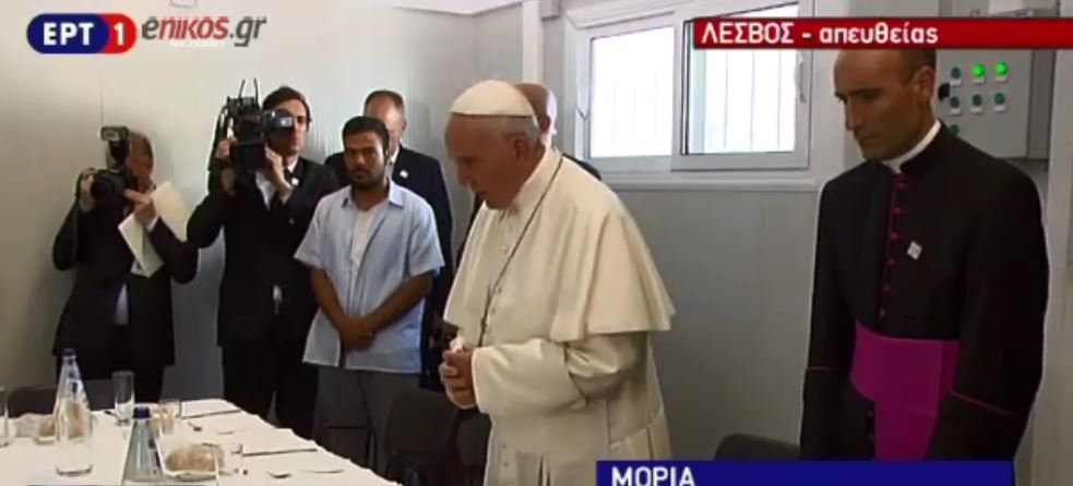 Το γεύμα των τριών θρησκευτικών ηγετών στη Μόρια – ΒΙΝΤΕΟ