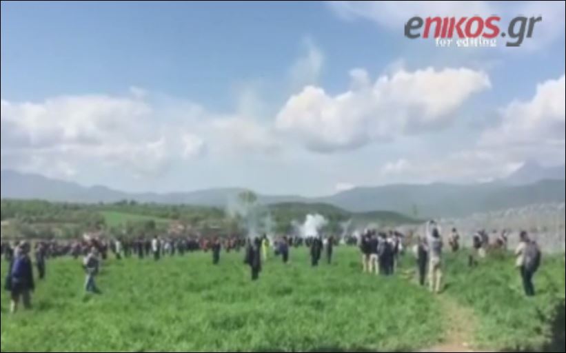 Χημικά από τους Σκοπιανούς στην Ειδομένη – ΒΙΝΤΕΟ
