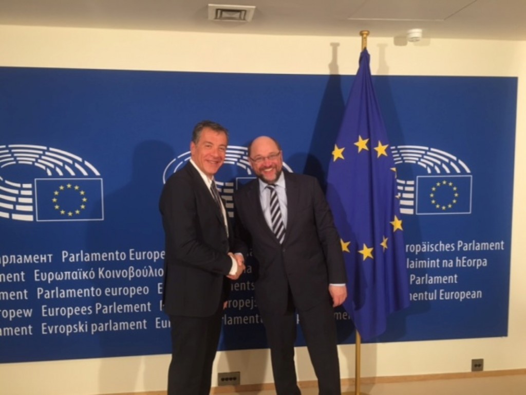 Συνάντηση Θεοδωράκη – Σουλτς – ΦΩΤΟ