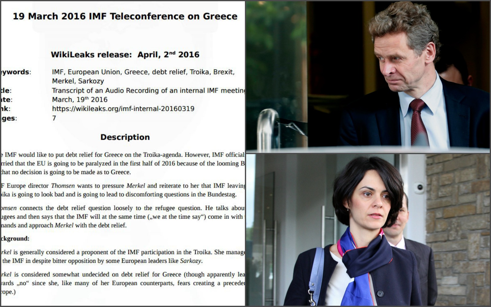 Ολόκληρος ο διάλογος – φωτιά Τόμσεν – Βελκουλέσκου για την Ελλάδα από τα wikileaks