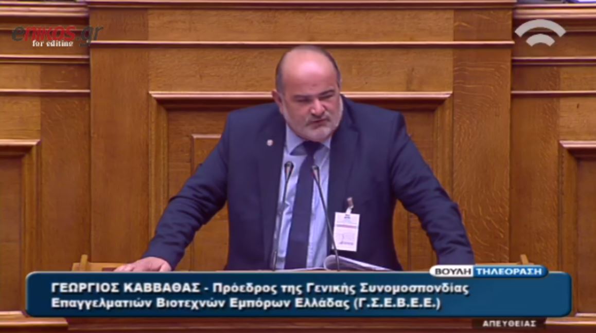 Ο πρόεδρος της ΓΣΕΒΕΕ στη Βουλή για το ασφαλιστικό- ΒΙΝΤΕΟ