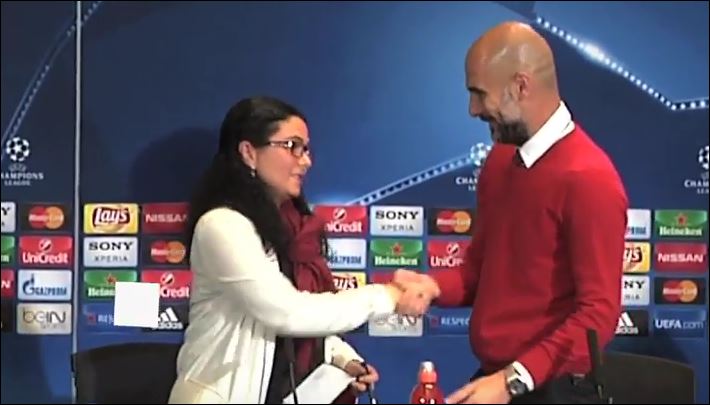 Η μεταφράστρια που “επισκίασε” τον Γκουαρντιόλα – ΒΙΝΤΕΟ