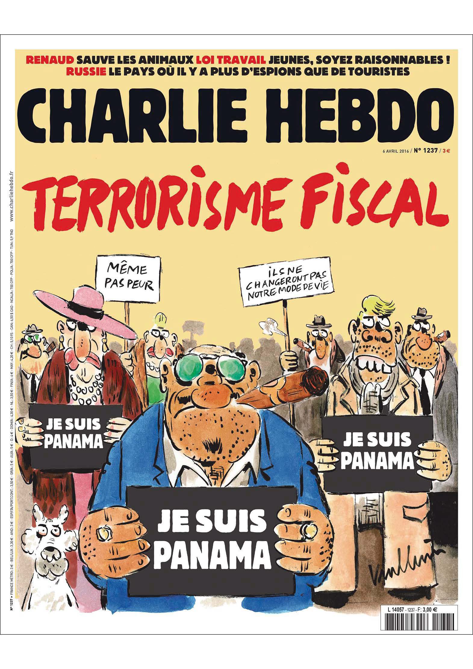 Το πρωτοσέλιδο σκίτσο του Charlie Hebdo για το σκάνδαλο των Panama Papers