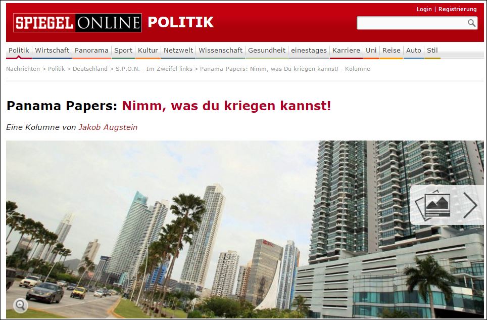 Το Spiegel για τα Panama Papers: Ο κόσμος… παιδική χαρά των πλουσίων