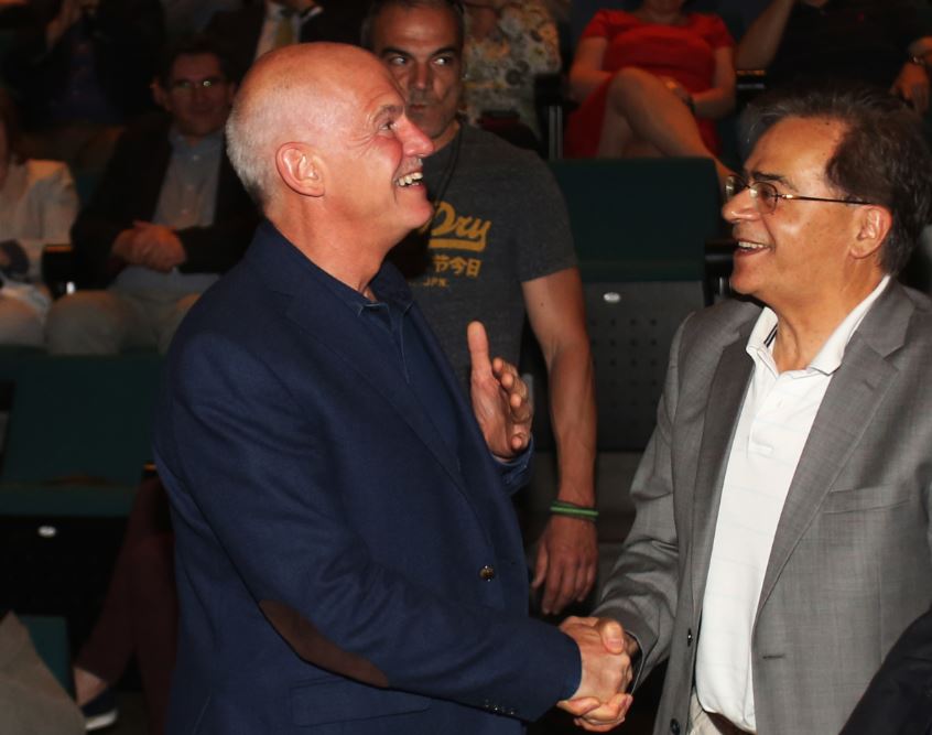 Στουρνάρας και Παπανδρέου στην εκδήλωση για το βιβλίο του Παπακωνσταντίνου – ΦΩΤΟ