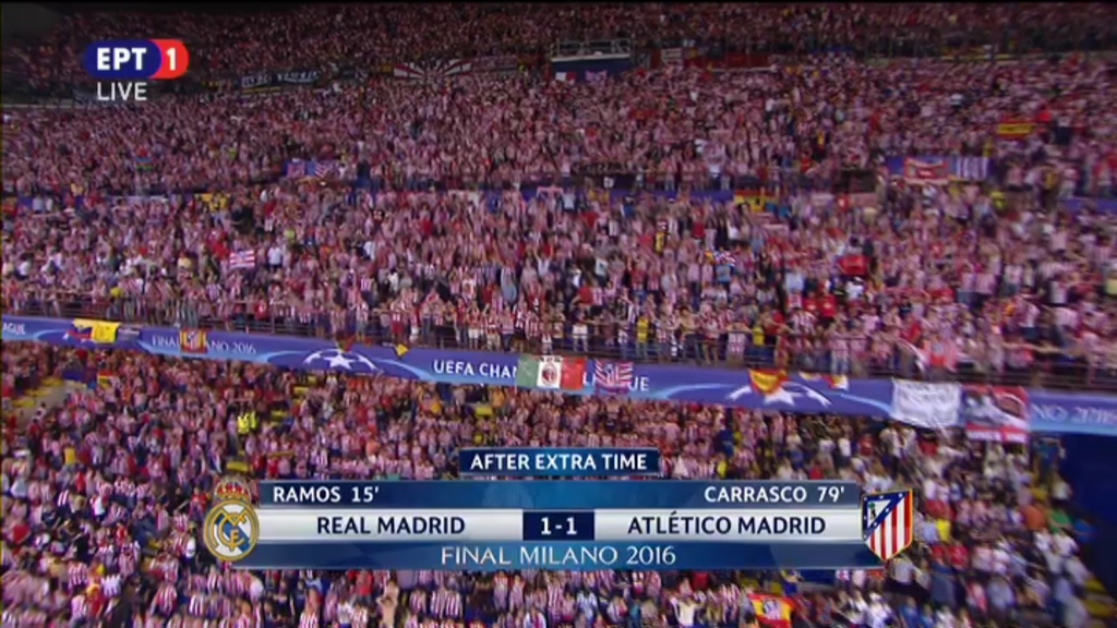 Ρεάλ Μαδρίτης – Ατλέτικο 1-1 (120′) – Στα πέναλτι ο τελικός