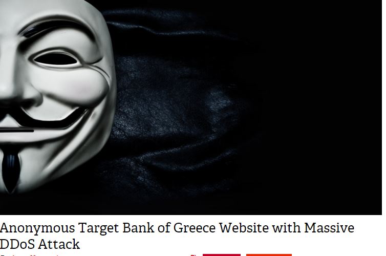 Οι Αnonymous “χτύπησαν” την Τράπεζα της Ελλάδας
