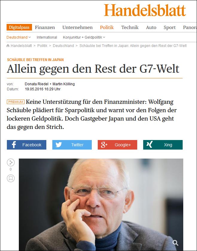 G7: Ο Σόιμπλε μόνος εναντίον όλων