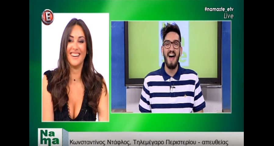 Έσπασε “στον αέρα” το κουμπί της Μουστάκα – ΒΙΝΤΕΟ