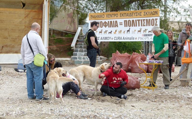 Καθαρίζουμε την παραλία του Αλίμου με τους σκύλους μας