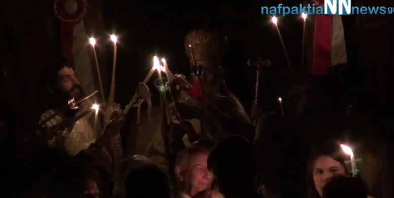 Ναύπακτος: Η Ανάσταση στον Ιερό Ναό Αγίου Δημητρίου – ΒΙΝΤΕΟ