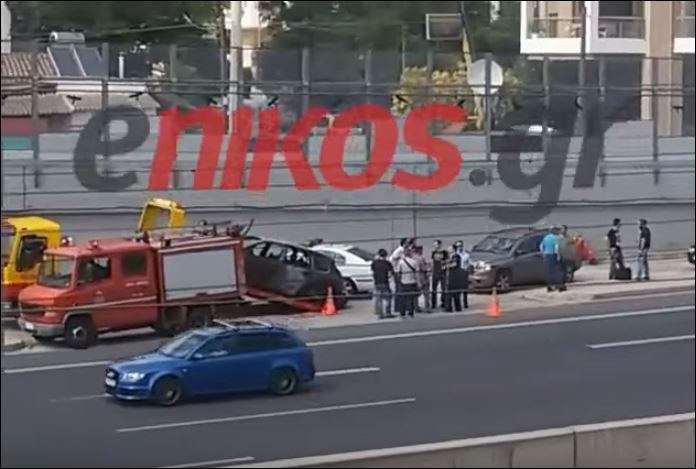 Βίντεο από το σημείο που κάηκε το ΙΧ στην Αττική Οδό