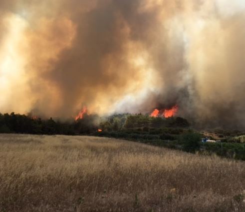 Ανεξέλεγκτη παραμένει η φωτιά στη Ρόδο – Κινδυνεύει και άλλο χωριό – ΒΙΝΤΕΟ