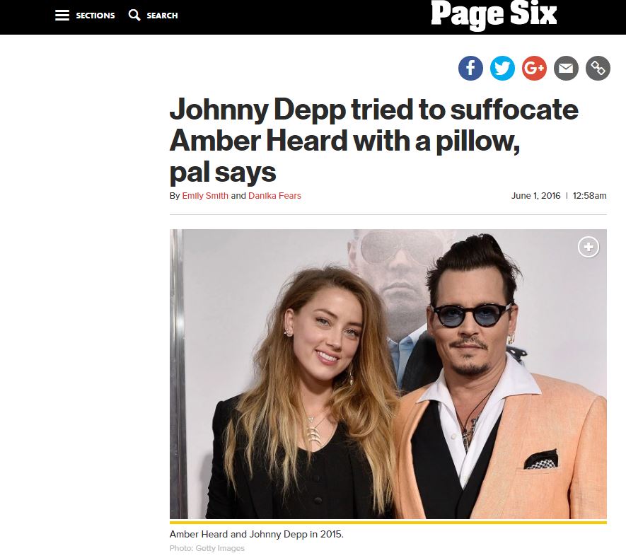 Μαρτυρία κόλαφος για τον Τζόνι Nτεπ: “Προσπάθησε να πνίξει την Άμπερ Χερντ με μαξιλάρι”