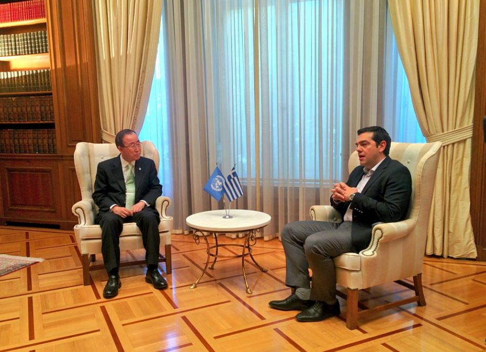 Το tweet του Τσίπρα για τη συνάντηση με τον Μπαν Κι Μουν