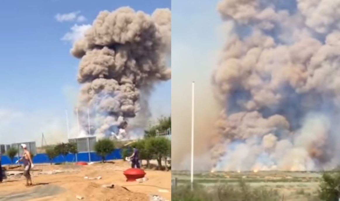 Ισχυρή έκρηξη σε αποθήκη πυρομαχικών στη Ρωσία -BINTEO- ΤΩΡΑ