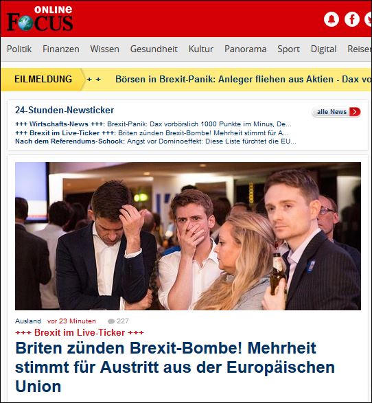 Focus: Η βόμβα του Brexit ενεργοποιήθηκε