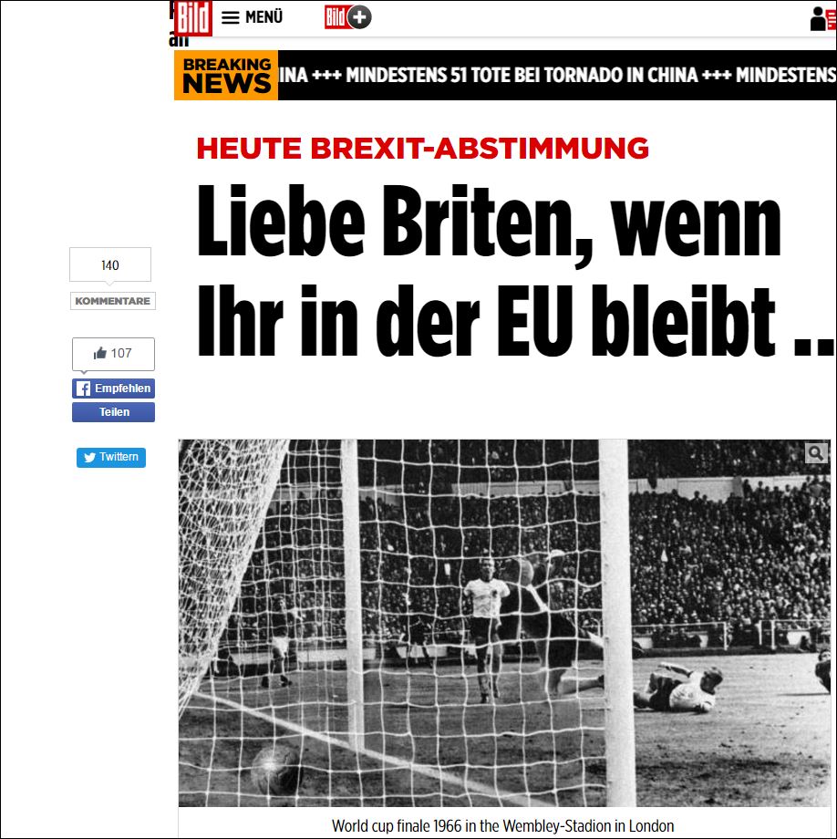 Τα πειράγματα της Bild στους Βρετανούς για το Βrexit και τον Κάρολο