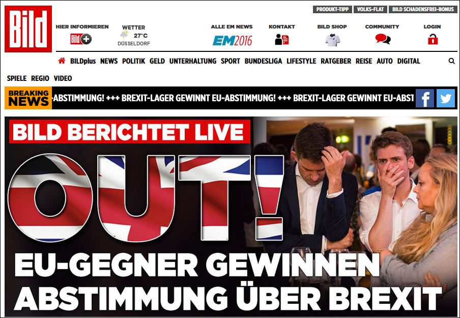 Bild: Κέρδισαν οι αντίπαλοι της Ευρώπης!