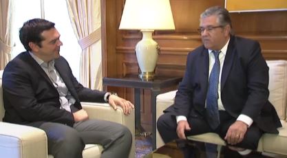 Τι είπαν μπροστά στις κάμερες Τσίπρας – Κουτσούμπας – ΒΙΝΤΕΟ