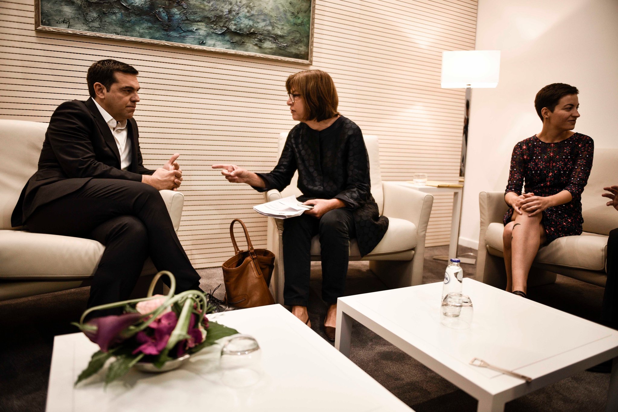 Η συνάντηση του Τσίπρα με την ηγεσία της Ομάδας των Πράσινων – ΦΩΤΟ