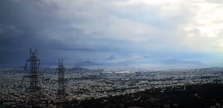 Η καταιγίδα που σάρωσε την Αττική σε 90 δευτερόλεπτα – ΒΙΝΤΕΟ