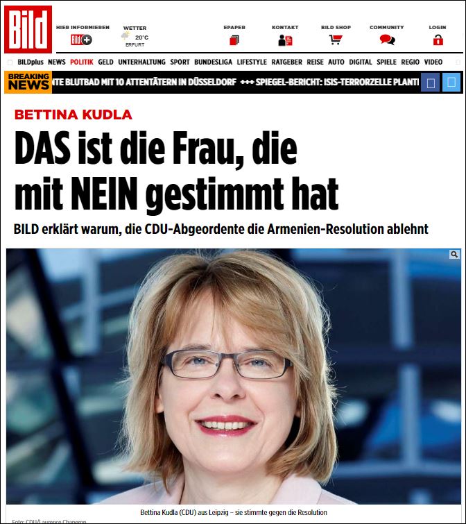 Αυτή είναι η βουλευτής του κόμματος της Μέρκελ που ψήφισε “όχι” για τους Αρμένιους