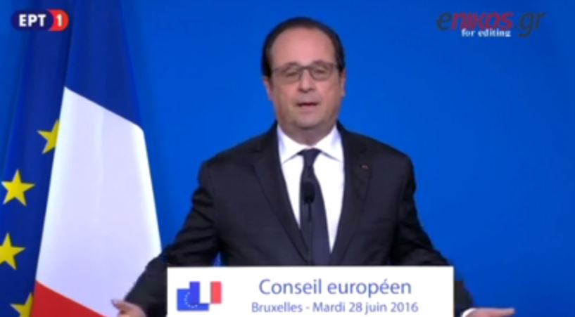 Ολάντ: Εάν δεν θέλουν ελεύθερη διακίνηση, δεν θα έχουν πρόσβαση στην εσωτερική αγορά – ΒΙΝΤΕΟ