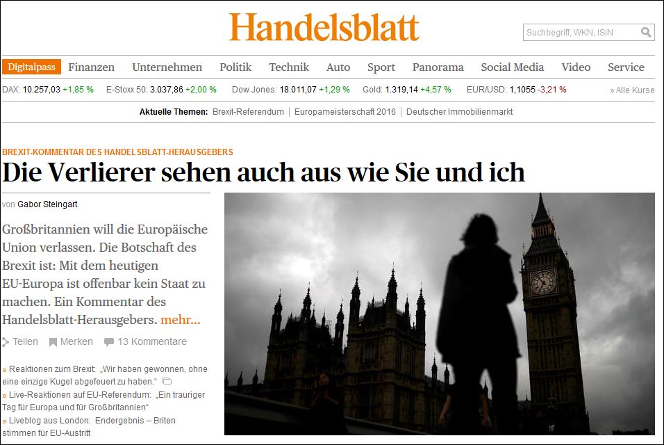 Handelsblatt: Οι Βρετανοί αποφάσισαν να βλάψουν τον εαυτό τους
