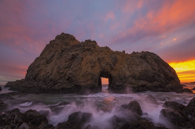 Purple Sands: Pfeiffer State Beach, California